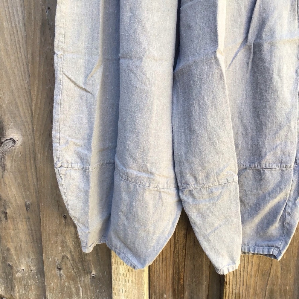 Bryn Walker Gray 100% Linen Balloon Pants Women's XL Made in USA 32x26 - Picture 2 of 7
